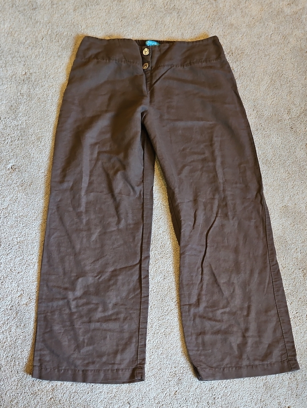 fresh produce Brown Wide-Leg Women's Cropped Pants